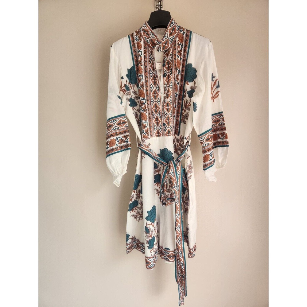 NWT Sue Sartor Flounce Shorty Dress Size M DARK TURQUOISE - Picture 2 of 16